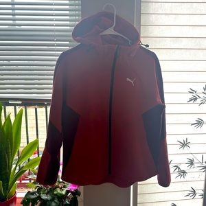Peach colored PUMA zipper hoodie